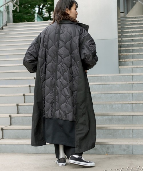 etsinta（エシンタ）の「【etsinta/エシンタ】切替マキシミリタリーコート（その他アウター・レディース・オリーブ/ブラック・ONE SIZE）」の16枚目の写真