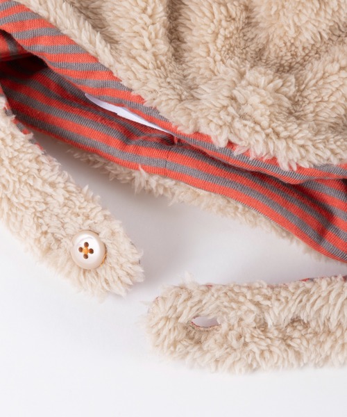 KP DECO（ケーピーデコ）の「ボアフリース素材のくま耳帽子(S)（ニットキャップ/ビーニー・キッズ・ブラウン/ベージュ・SMALL）」の3枚目の写真