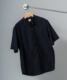 “RIRANCHA(R) / リランチェ” リネンライク バンドカラー 半袖シャツ