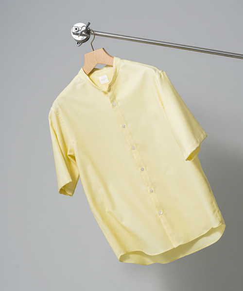 EDIFICE（エディフィス）の「“RIRANCHA(R) / リランチェ” リネンライク バンドカラー 半袖シャツ（シャツ/ブラウス・メンズ・ホワイト/ベージュ/グリーン系その他/ネイビー/イエロー・SMALL/MEDIUM/LARGE/X-LARGE）」の5枚目の写真