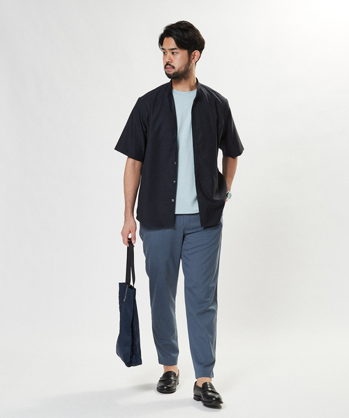 EDIFICE（エディフィス）の「“RIRANCHA(R) / リランチェ” リネンライク バンドカラー 半袖シャツ（シャツ/ブラウス・メンズ・ホワイト/ベージュ/グリーン系その他/ネイビー/イエロー・SMALL/MEDIUM/LARGE/X-LARGE）」の11枚目の写真