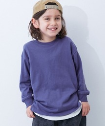 devirock（デビロック）の「綿100% お洗濯してもよれにくい 無地 ビッグシルエット 袖リブ 長袖Tシャツ（Tシャツ/カットソー・キッズ）」