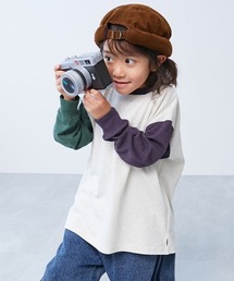 devirock（デビロック）の「綿100% お洗濯してもよれにくい 無地 ビッグシルエット 袖リブ 長袖Tシャツ ロンT【通園通学におすすめ】（Tシャツ/カットソー）」