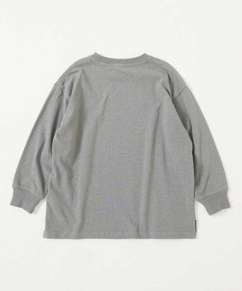 綿100% お洗濯してもよれにくい 無地 ビッグシルエット 袖リブ 長袖T