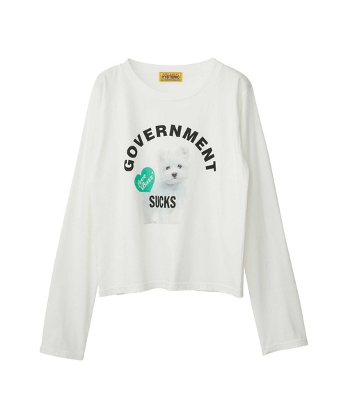 HYSTERIC GLAMOUR（ヒステリックグラマー）の「MALTESE ショートTシャツ（Tシャツ/カットソー・レディース・ホワイト/ブラック・FREE）」の2枚目の写真