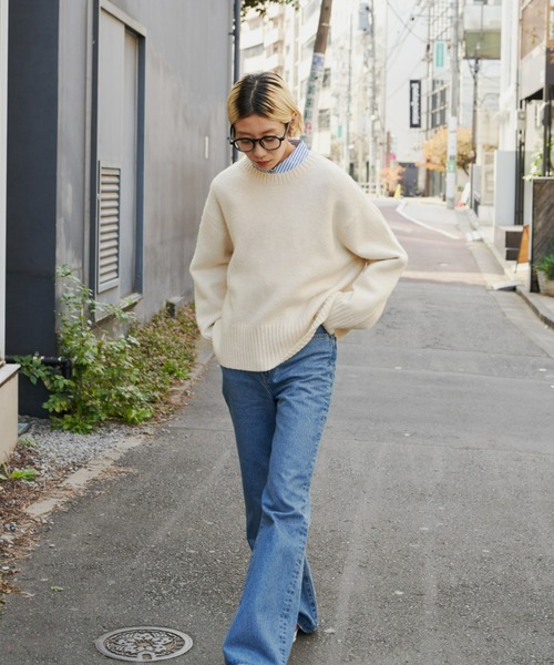 Auntie Rosa Holiday（アンティローザホリデー）の「クルーネックワイドシルエットプルオーバー（ニット/セーター・レディース・オレンジ/グレー/パープル/イエロー/アイボリー・FREE）」の16枚目の写真