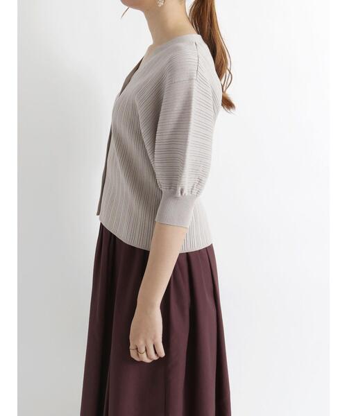 Te chichi（テチチ）の「ボリュームスリーブニットカーディガン（カーディガン/ボレロ・レディース・ベージュ/ネイビー/グリーン・ﾌﾘ-）」の15枚目の写真