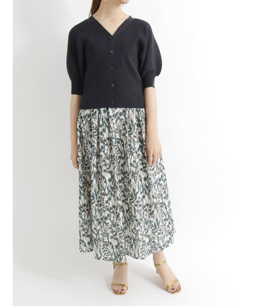 Te chichi（テチチ）の「ボリュームスリーブニットカーディガン（カーディガン/ボレロ・レディース・ベージュ/ネイビー/グリーン・ﾌﾘ-）」の8枚目の写真