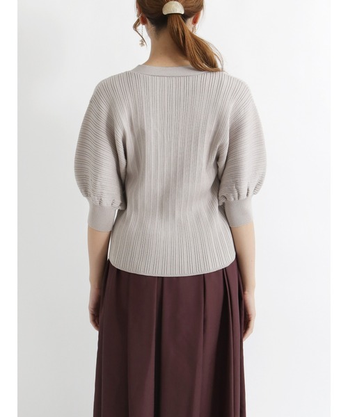 Te chichi（テチチ）の「ボリュームスリーブニットカーディガン（カーディガン/ボレロ・レディース・ベージュ/ネイビー/グリーン・ﾌﾘ-）」の9枚目の写真