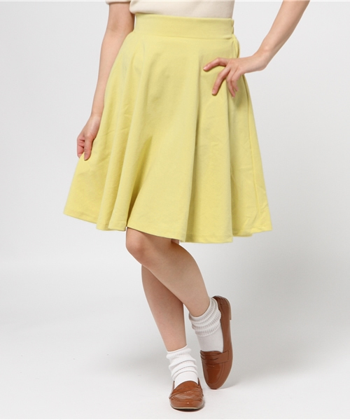 earth music&ecology（アースミュージックアンドエコロジー）の「【すきな丈スカート】ミディフレアスカート（スカート・レディース・ブラック/ライトグレー/ネイビー/ブルーグリーン/ライトイエロー/レッド/ブルー/サックスブルー・FREE）」の7枚目の写真