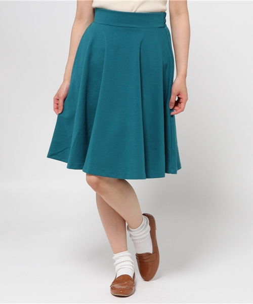 earth music&ecology（アースミュージックアンドエコロジー）の「【すきな丈スカート】ミディフレアスカート（スカート・レディース・ブラック/ライトグレー/ネイビー/ブルーグリーン/ライトイエロー/レッド/ブルー/サックスブルー・FREE）」の6枚目の写真