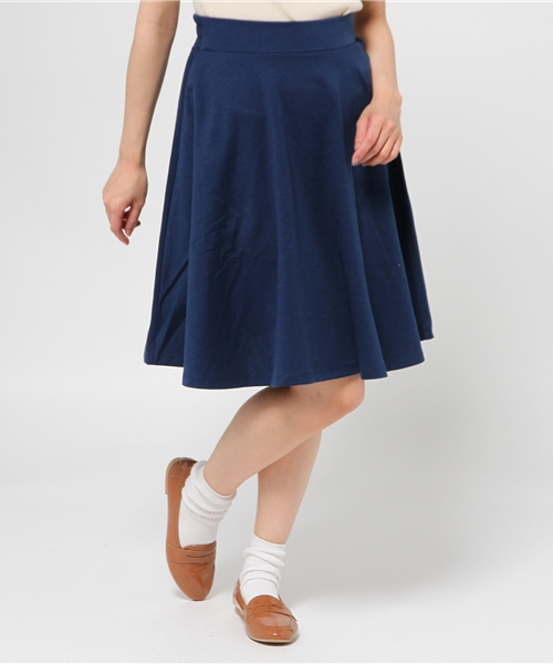 earth music&ecology（アースミュージックアンドエコロジー）の「【すきな丈スカート】ミディフレアスカート（スカート・レディース・ブラック/ライトグレー/ネイビー/ブルーグリーン/ライトイエロー/レッド/ブルー/サックスブルー・FREE）」の5枚目の写真