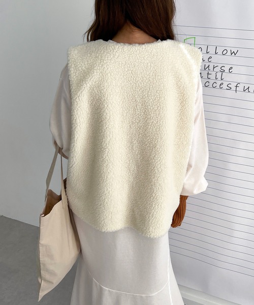 3周年記念アイテム】ボアベストスウェットワンピ―スセット【ZOZOTOWN