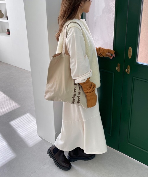 apres jour mignon(アプレジュールミニョン)の「【3周年記念アイテム】ボアベストスウェットワンピ―スセット【ZOZOTOWN限定アイテム】(ワンピース・レディース・アイボリー/ナチュラル・X-LARGE/フリー)」の12枚目の写真