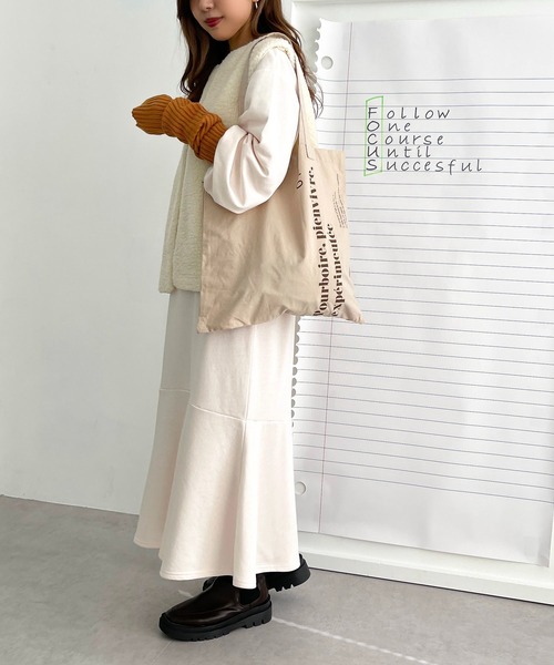 apres jour mignon(アプレジュールミニョン)の「【3周年記念アイテム】ボアベストスウェットワンピ―スセット【ZOZOTOWN限定アイテム】(ワンピース・レディース・アイボリー/ナチュラル・X-LARGE/フリー)」の17枚目の写真