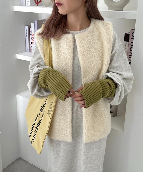 apres jour mignon(アプレジュールミニョン)の「【3周年記念アイテム】ボアベストスウェットワンピ―スセット【ZOZOTOWN限定アイテム】(ワンピース・レディース・アイボリー/ナチュラル・X-LARGE/フリー)」の19枚目の写真