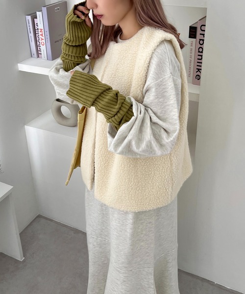 w★ スコットクラブ ワンピース ボアベスト 2枚おまとめ 3周年記念アイテム】ボアベストスウェットワンピ―スセット【ZOZOTOWN