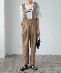 ハイウエストテーパードサロペット