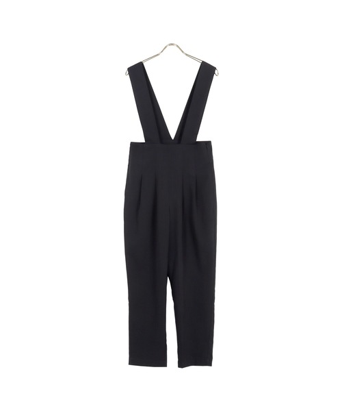 KOBE LETTUCE(コウベレタス)の「ハイウエストテーパードサロペット(サロペット/オーバーオール・レディース・ブラック/ベージュ/グレー/グレイッシュベージュ・FREE)」の7枚目の写真