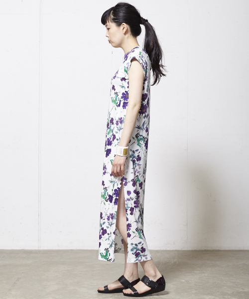 mame（マメ）の「mame 花柄ジャージーワンピース（ワンピース）」 - WEAR