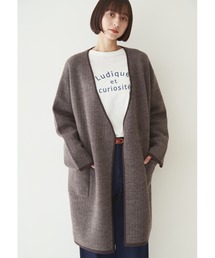 human woman | ◆ニットコーディガン(ノーカラーコート)