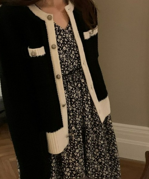 セール】バイカラーカーディガン（カーディガン/ボレロ）｜LAC-VERT