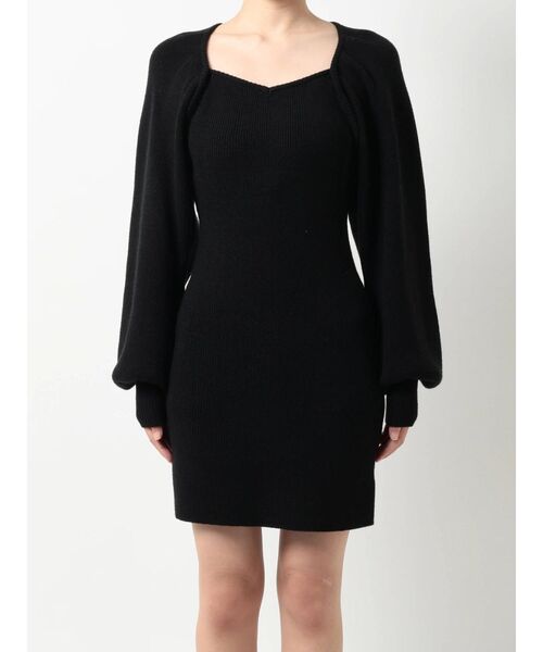 EMODA（エモダ）の「タックスリーブニットワンピース（ワンピース・レディース・アイボリー/グレー/ブラック/ブルー・FREE）」の19枚目の写真