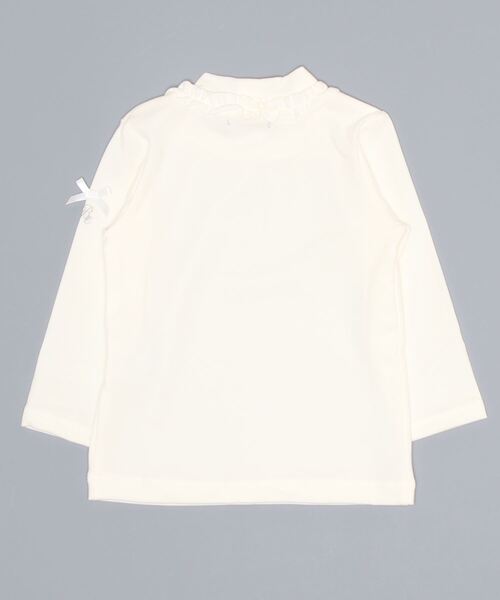BeBe(ベベ)の「BeBe/日本製ミップストレッチスウェードハイネックTシャツ(80~150cm)(Tシャツ/カットソー・キッズ・グレー/エンジ/オフホワイト・130/150/100/120/90/110/140/80)」の9枚目の写真