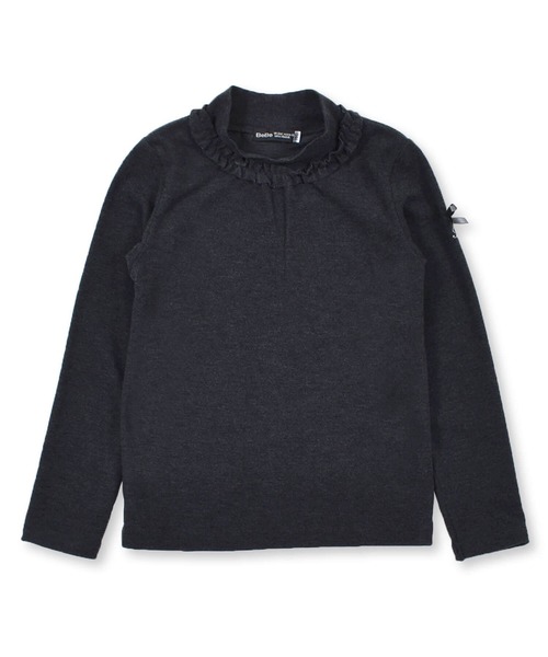 BeBe(ベベ)の「BeBe/日本製ミップストレッチスウェードハイネックTシャツ(80~150cm)(Tシャツ/カットソー・キッズ・グレー/エンジ/オフホワイト・130/150/100/120/90/110/140/80)」の19枚目の写真