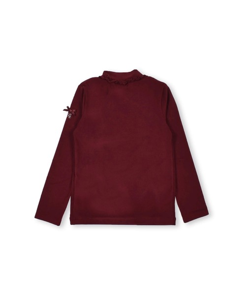 BeBe(ベベ)の「BeBe/日本製ミップストレッチスウェードハイネックTシャツ(80~150cm)(Tシャツ/カットソー・キッズ・グレー/エンジ/オフホワイト・130/150/100/120/90/110/140/80)」の10枚目の写真