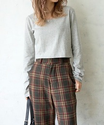 cropped L/S tee/クロップドロンT
