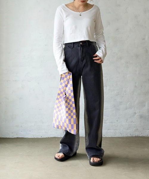 Flugge(フラッジー)の「cropped L/S tee/クロップドロンT(Tシャツ/カットソー・レディース・ブラック/グレー/ホワイト・FREE)」の15枚目の写真