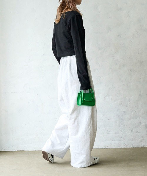 Flugge(フラッジー)の「cropped L/S tee/クロップドロンT(Tシャツ/カットソー・レディース・ブラック/グレー/ホワイト・FREE)」の18枚目の写真