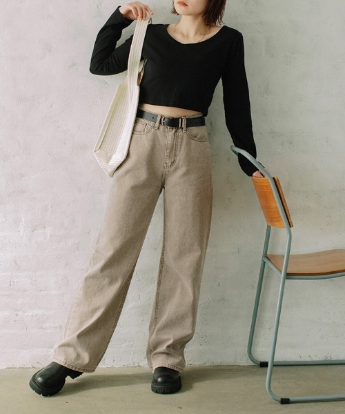 Flugge(フラッジー)の「cropped L/S tee/クロップドロンT(Tシャツ/カットソー・レディース・ブラック/グレー/ホワイト・FREE)」の20枚目の写真