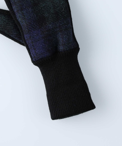 HARRIS TWEED(ハリスツイード)の「【HARRIS TWEED】ハリスツイードグローブ(手袋・メンズ・グレー/グリーン・フリー)」の4枚目の写真