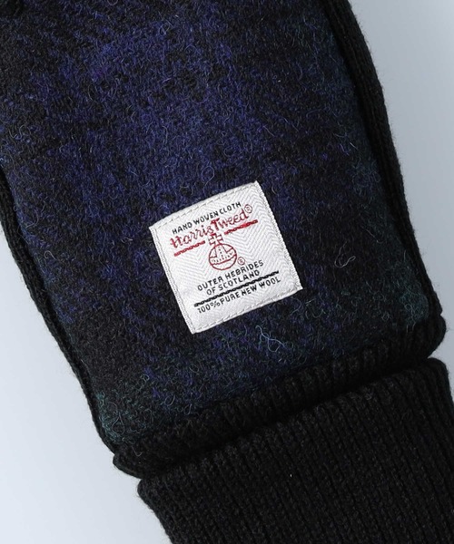 HARRIS TWEED(ハリスツイード)の「【HARRIS TWEED】ハリスツイードグローブ(手袋・メンズ・グレー/グリーン・フリー)」の3枚目の写真
