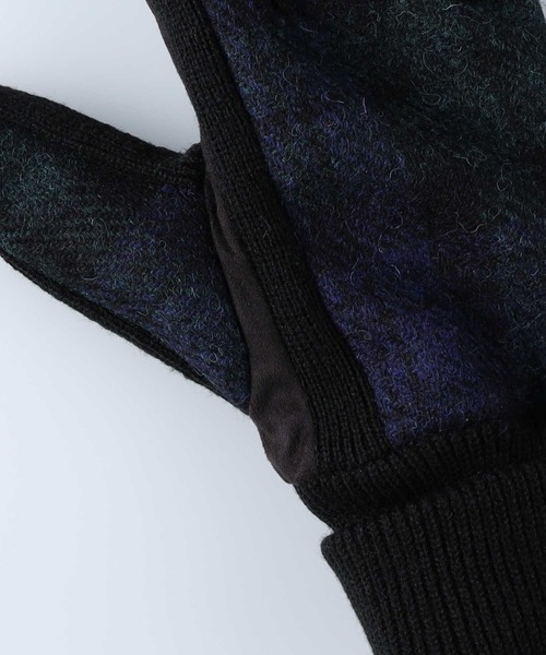 HARRIS TWEED(ハリスツイード)の「【HARRIS TWEED】ハリスツイードグローブ(手袋・メンズ・グレー/グリーン・フリー)」の6枚目の写真