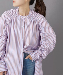 CIAOPANIC TYPY | 【willow】マルチストライプギャザーシャツ(シャツ/ブラウス)