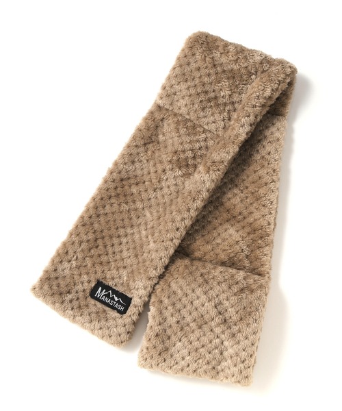 MANASTASH（マナスタッシュ）の「MANASTASH/マナスタッシュ　THERMAL FLEECE MUFFLER サーマルフリースマフラー（マフラー・メンズ・ブラック/その他9/ベージュ・F）」の6枚目の写真