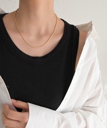 Pt　ビーディングネックレス