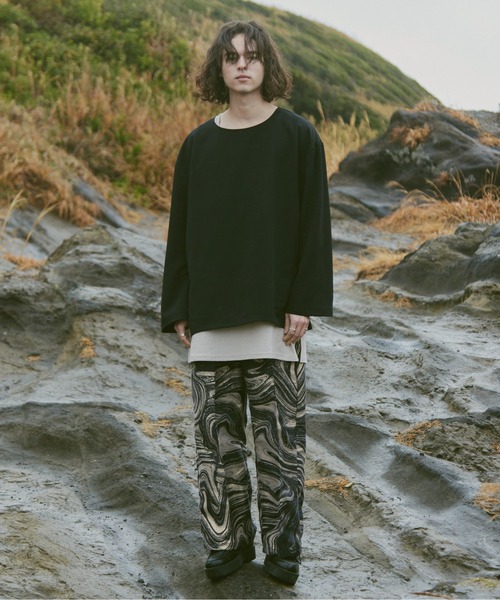 CASPER JOHN（キャスパージョン）の「Jacquard buggy pants/ジャガードバギーパンツ（その他パンツ・メンズ・ブラック/ブルー・SMALL/MEDIUM/LARGE）」の15枚目の写真