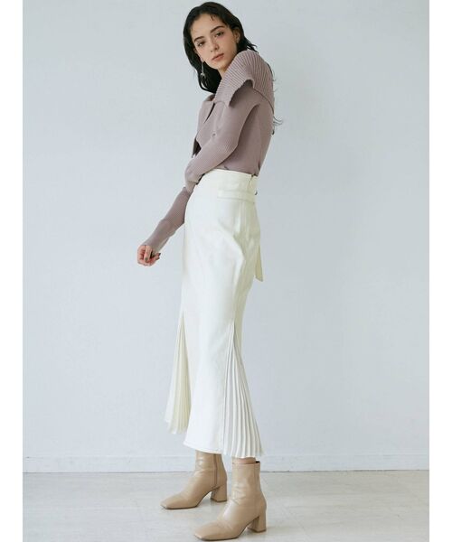 LAGUNAMOON（ラグナムーン）の「ビッグカラーリブニットプルオーバー（ニット/セーター・レディース・ブラック/モカ/アイボリー・FREE）」の18枚目の写真