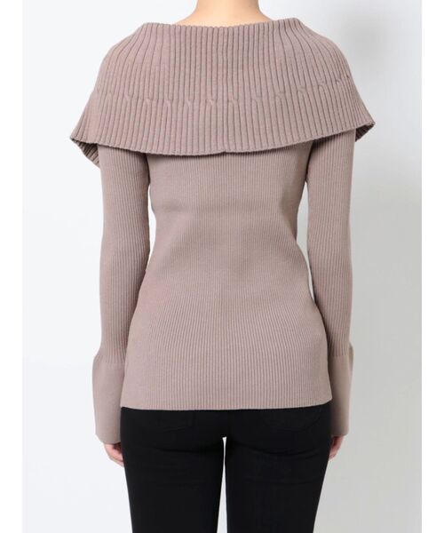 LAGUNAMOON（ラグナムーン）の「ビッグカラーリブニットプルオーバー（ニット/セーター・レディース・ブラック/モカ/アイボリー・FREE）」の15枚目の写真