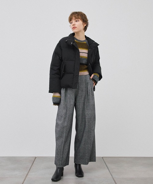 PUBLIC TOKYO（パブリックトウキョウ）の「ショートダウンジャケット（ダウンジャケット/コート・レディース・アイボリー/ブラック・FREE）」の13枚目の写真