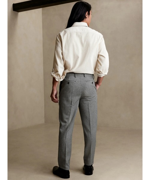 BANANA REPUBLIC FACTORY STORE(バナナリパブリック ファクトリーストア)の「BANANA REPUBLIC FACTORY STORE テーラードフィットスーツパンツ(スラックス・メンズ・ブラック×ホワイト・31/32/32/32/28/32/29/32/30/32/33/32/34/32)」の3枚目の写真