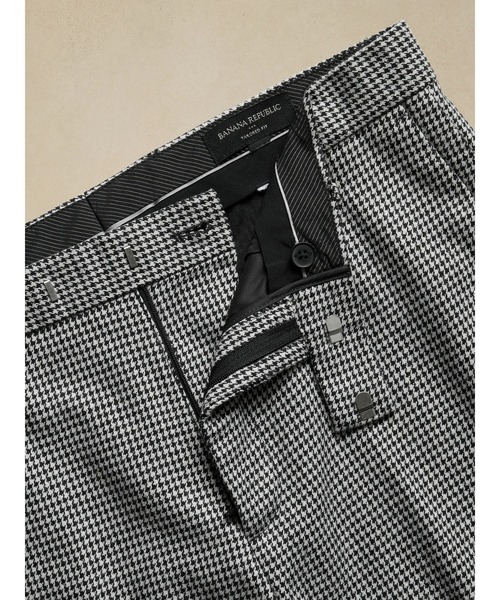 BANANA REPUBLIC FACTORY STORE(バナナリパブリック ファクトリーストア)の「BANANA REPUBLIC FACTORY STORE テーラードフィットスーツパンツ(スラックス・メンズ・ブラック×ホワイト・31/32/32/32/28/32/29/32/30/32/33/32/34/32)」の6枚目の写真
