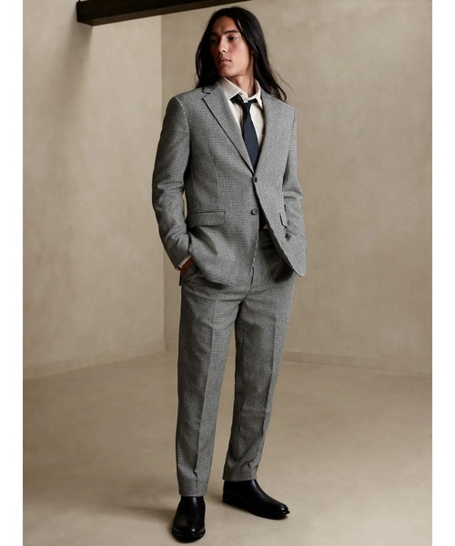 BANANA REPUBLIC FACTORY STORE(バナナリパブリック ファクトリーストア)の「BANANA REPUBLIC FACTORY STORE テーラードフィットスーツパンツ(スラックス・メンズ・ブラック×ホワイト・31/32/32/32/28/32/29/32/30/32/33/32/34/32)」の7枚目の写真