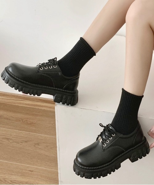 Burner(バーナー)の「【OKUOKU 0909】厚底ローファー oku-shoes-666043387259-33(ローファー・レディース・A・36/38/40)」の1枚目の写真