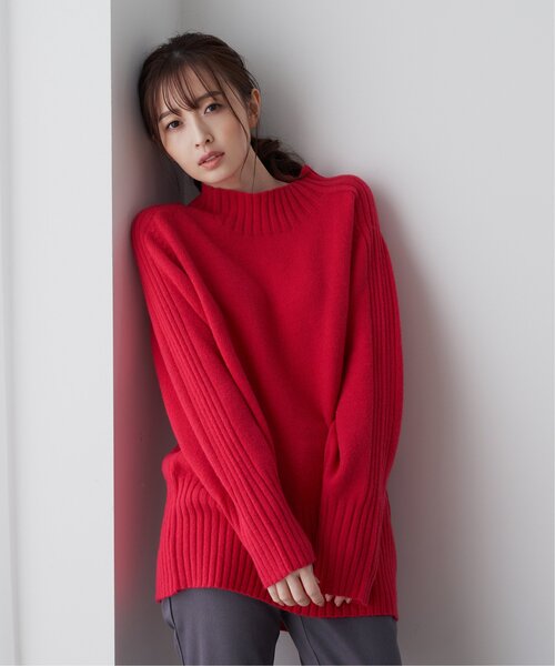 ikka（イッカ）の「ハイネックバックスリットプルオーバー（ニット/セーター・レディース・レモンイエロー/オフホワイト/パープル系その他/ピンク/ブラック・L/M/S）」の16枚目の写真