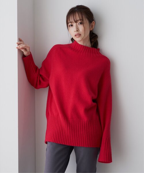 ikka（イッカ）の「ハイネックバックスリットプルオーバー（ニット/セーター・レディース・レモンイエロー/オフホワイト/パープル系その他/ピンク/ブラック・L/M/S）」の18枚目の写真